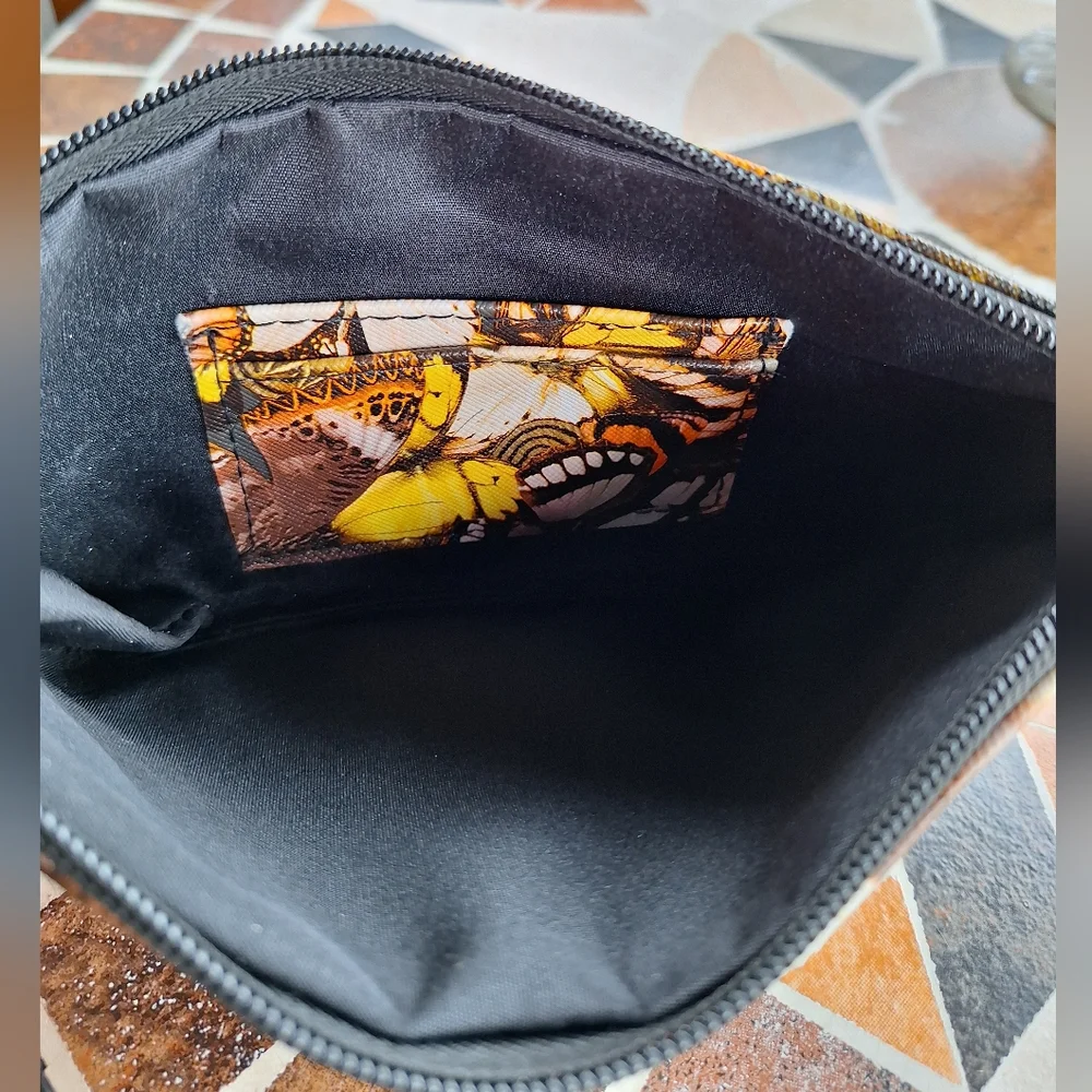 Butterfly Heritage Clutch or Organizer with Cute Snap Closure